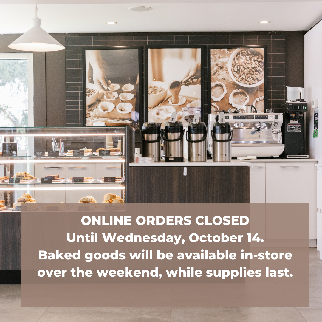 Online Orders Closed Until Oct 14